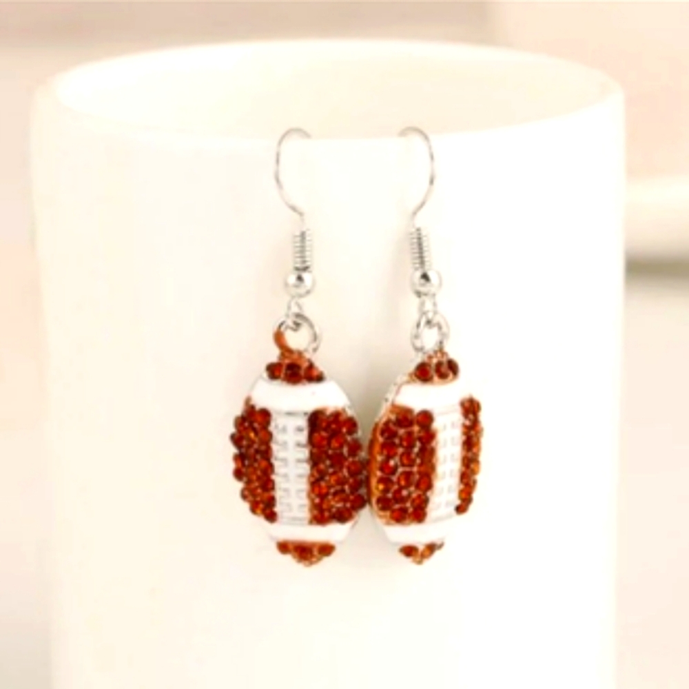 Football Rhinestone Earrings